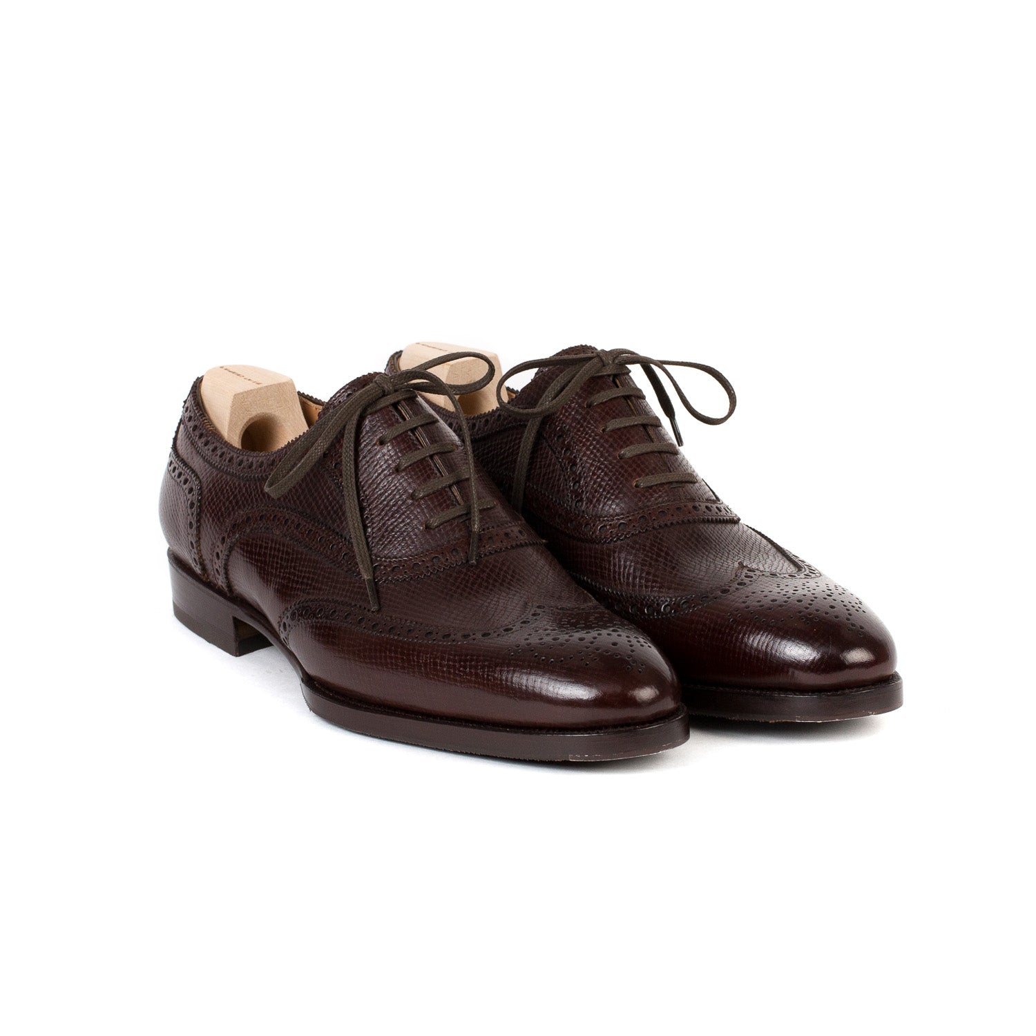 Oxford "Brogue American" made from Grained Calfskin - purely handmade
